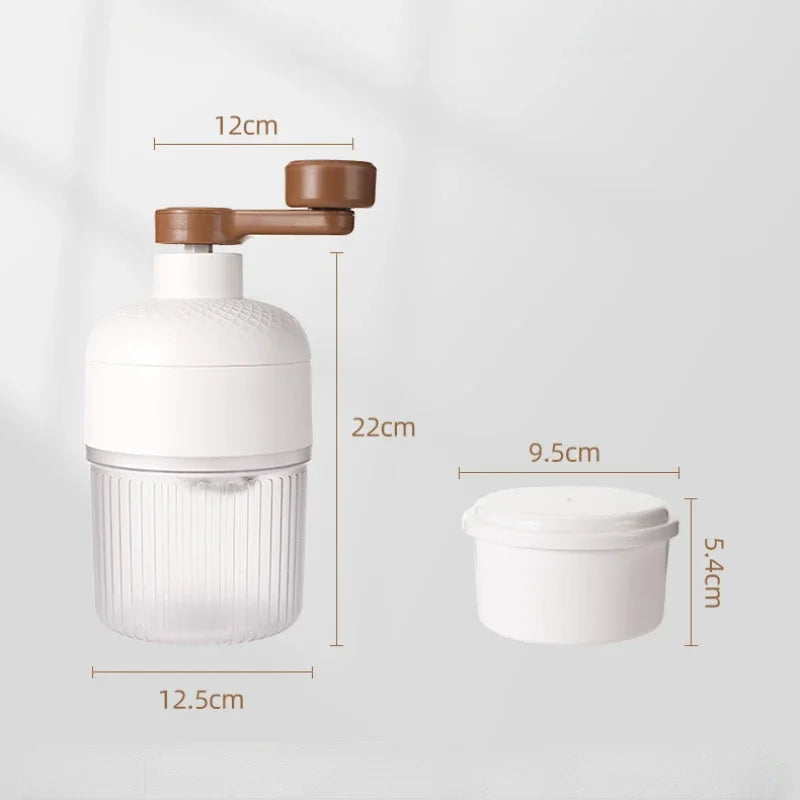 Household Small Size Hand-Operated Making Smoothie Machine with Ice Cube Mold Kitchen Hand Shaved Ice Breaker Ice Crusher